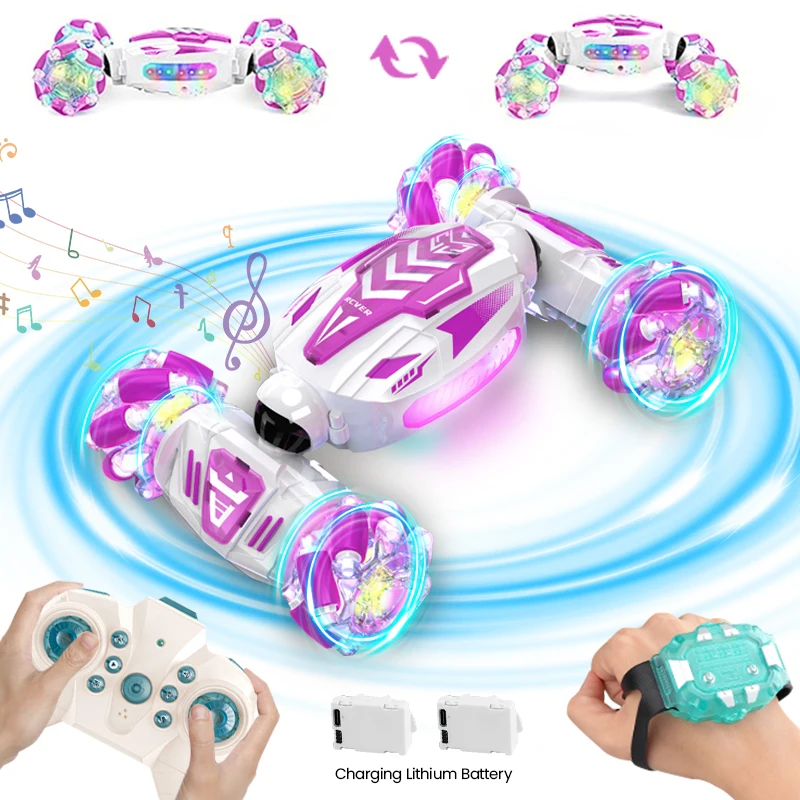 

2,4G автомобиль с дистанционным управлением, трюк, мини-поворотный автомобиль, боковой дрифт, альпинистское освещение, музыкальный трюк, гоночные игрушки для мальчиков, подарки для детей