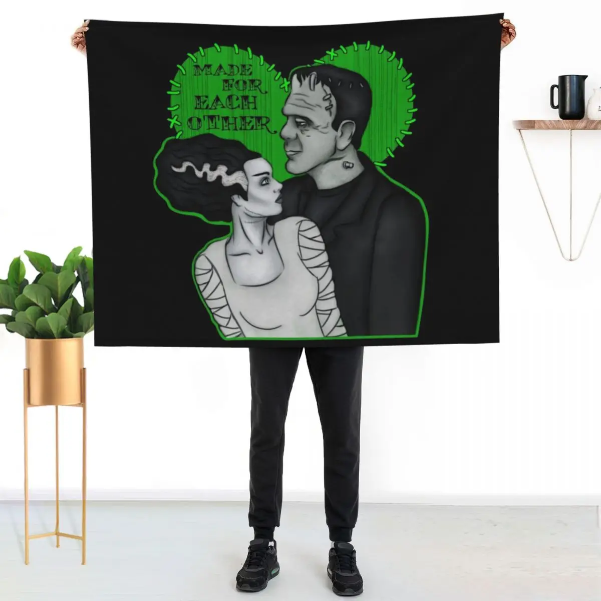 MADE FOR EACH OTHER Throw Blanket Flannel Giant Sofa Luxury Flannels Travel Decorative Sofa Blankets