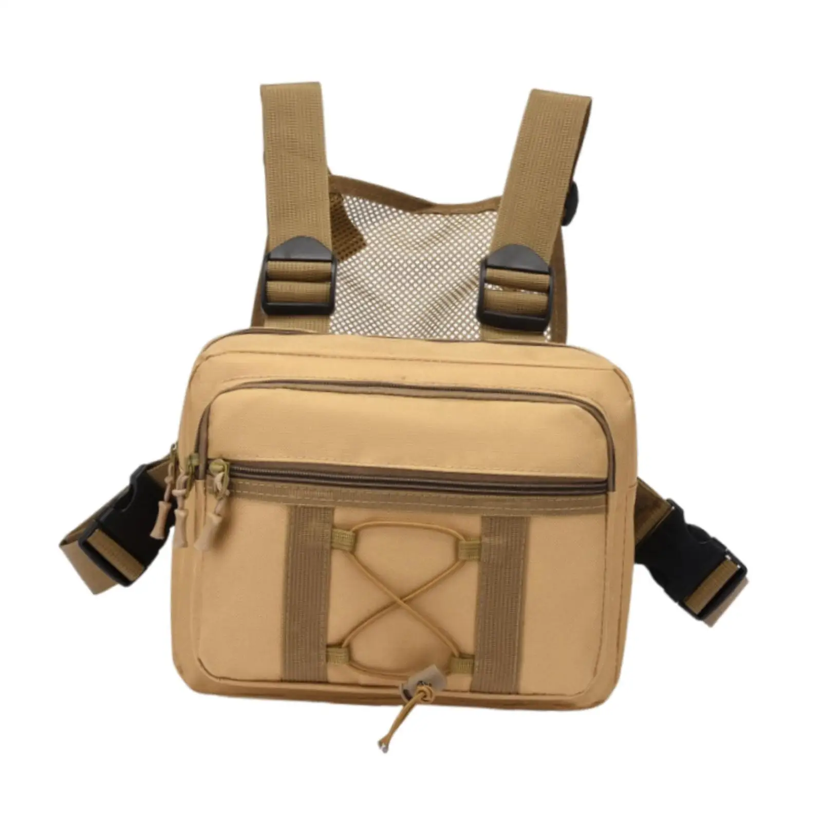 Men Chest Rig Bag Backpack Fanny Pack Outdoor Chest Pack Front Pack Pouch for Running Outdoor Sports Exercise Traveling Hiking