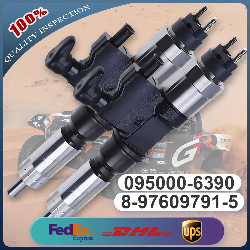 

8-97609791-5 095000-6395 095000-6390 Common Rail Fuel Injector for Isuzu Engine 4HK1 6HK1 FVR NPR NQR ELF Forward
