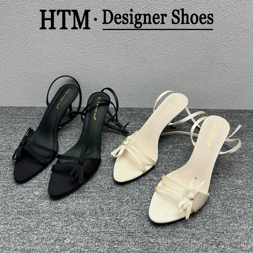 

Sandalias de mujer Women Summer Sexy Pumps Silk Bow Decoration Trend Female Shoes Summer Party Sandals Shoes Peep Toe Sandals