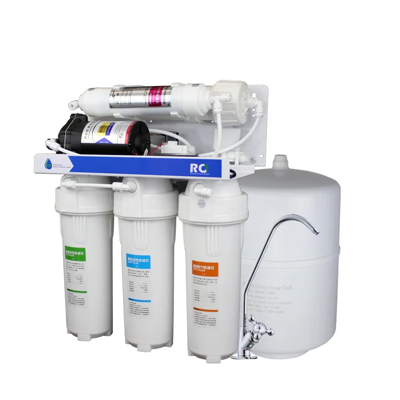 5‑Stage Under‑Sink RO Reverse Osmosis Water Filter System With Plastic Tank For Home Hotel Use