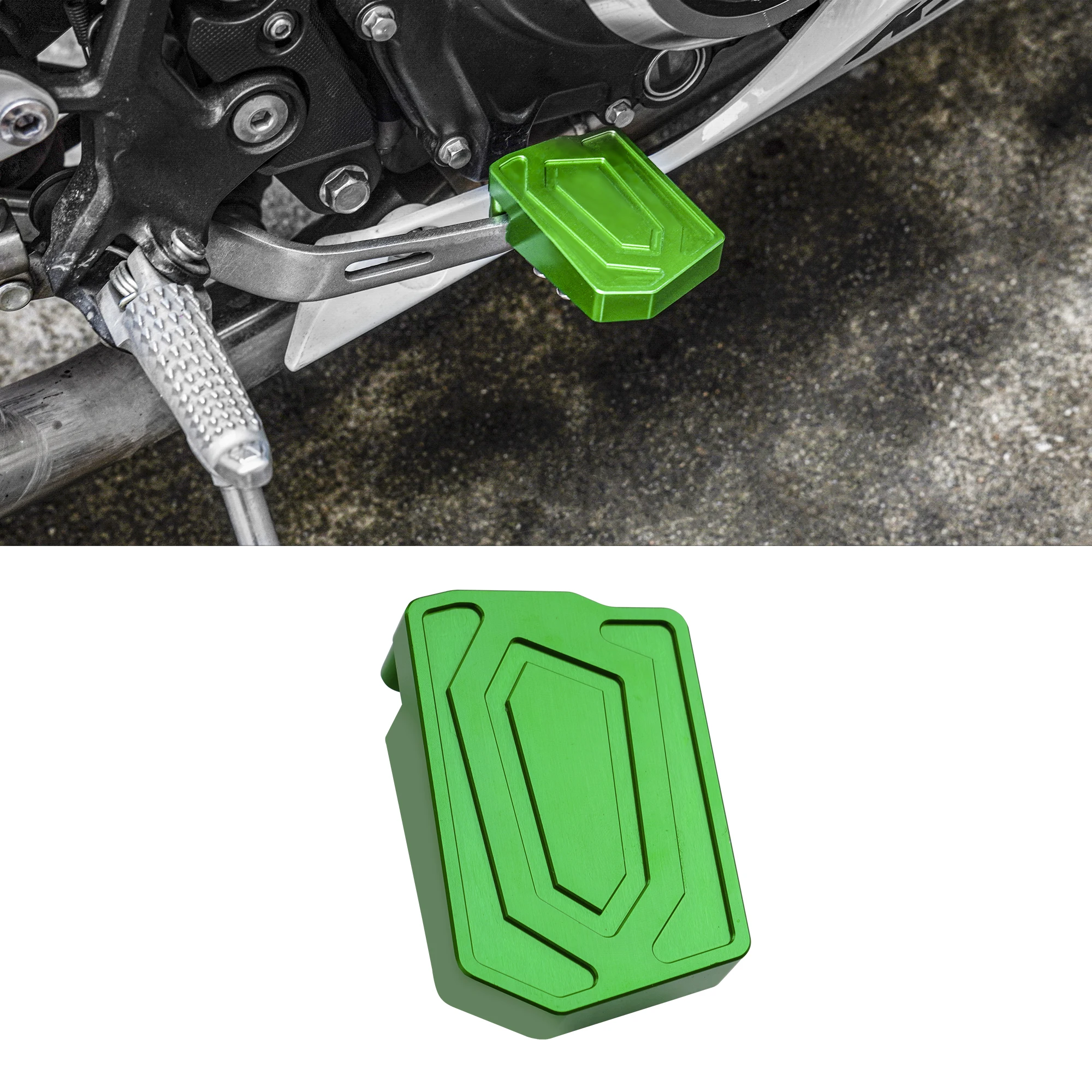 

Удлиненная педаль тормоза для мотоцикла, педаль с ЧПУ, подходит для Kawasaki NINJA 400 650 Z400 Z650 Z900 76 мм x 50 мм