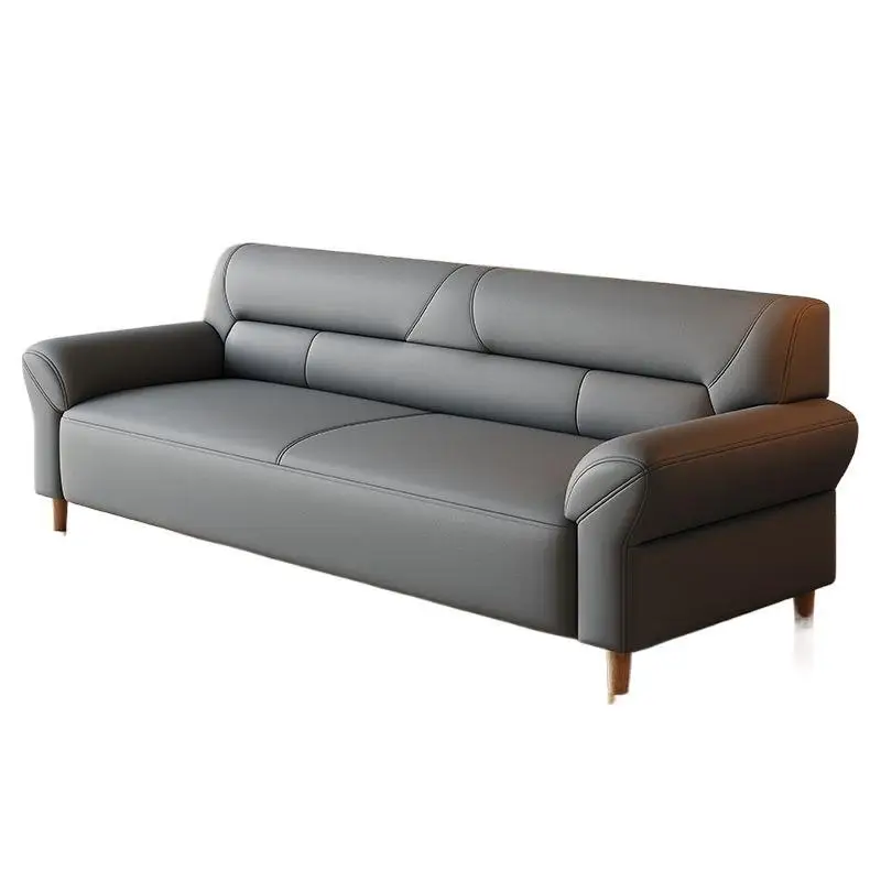 

New Nordic leather sofa, simple three-person small apartment double sofa