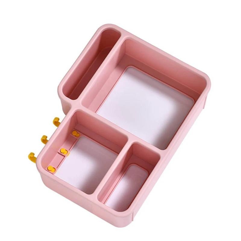 Soporte de pared para ducha de baño, estante de almacenamiento versátil sin perforación para crema de lavado de cara, estante de almacenamiento para lavabo para el cuidado de la piel