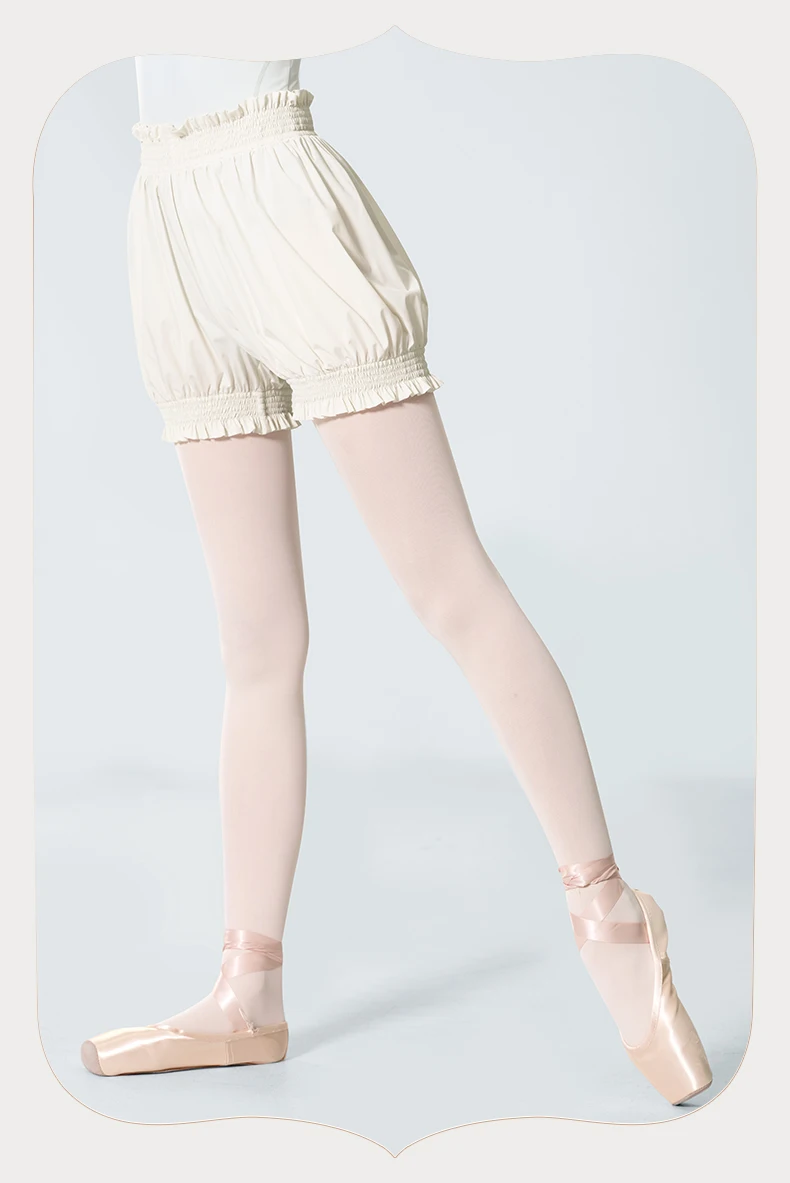Ballett-Shorts für Damen, Pumphose, Blasenhose, hohe Taille, kurze Tanzhose für Erwachsene – Detail 6