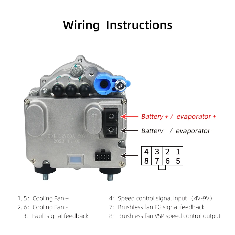 Car Electric Inverter Power Saving Compressor 12V 24V, Camper RV Truck Tractor New Energy Conversion Parking Air Conditioner
