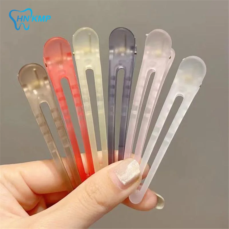 Hollow Matte Jelly Hair Clips No Crease Non Slip Assorted Colors Perfect For Women Makeup Hairstyling Daily Use