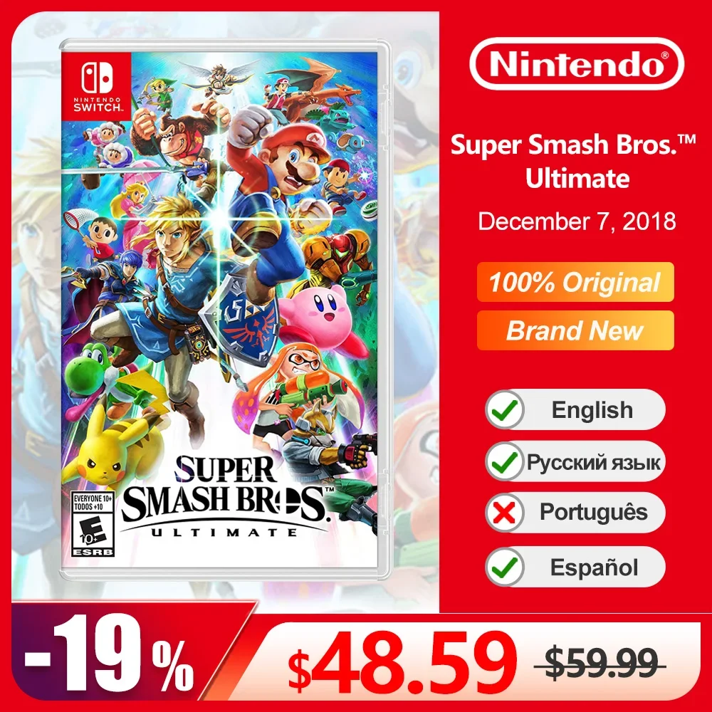 Super Smash Bros. Ultimate Nintendo Switch Game Deals 100% Official Original Physical Game Card for Nintendo Switch OLED Lite