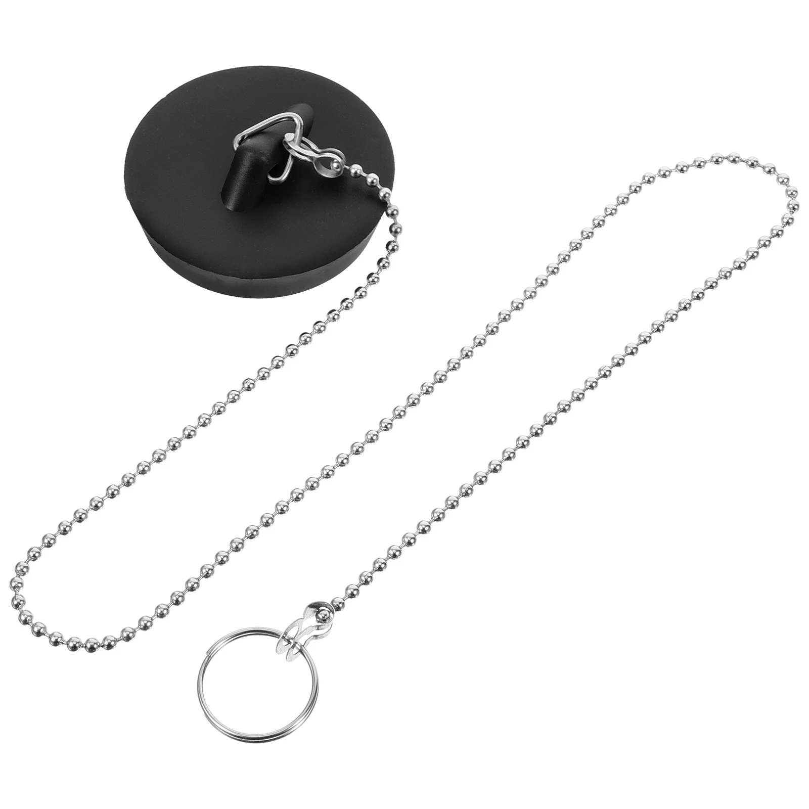 จุกปิดอ่างอาบน้ำแบบยางพร้อมสายโซ่ ใช้ได้กับท่อระบายน้ำมาตรฐานสำหรับอ่างล้างหน้า อ่างอาบน้ำ และอุปกรณ์เสริมฝาปิดท่อระบายน้ำ