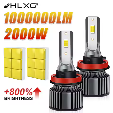 HLXG H7 H11 LED Car Headlight Bulb H8 H9 H4 H1 H3 9005 HB3 9006 HB4 9012 Hir2 Canbus For Automotive Headlamp 6000K Plug and Play