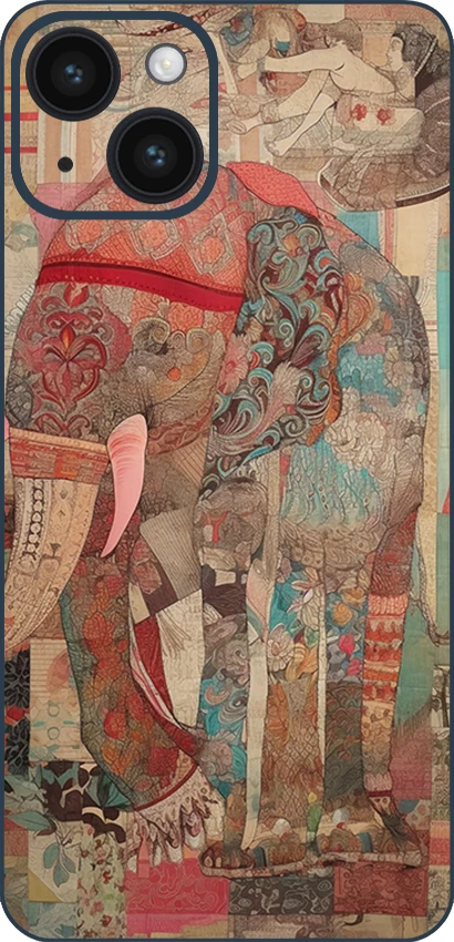 Back Film For IPhone 14 Indulge In The Dreamlike World Of Muted Tones With Surrealistic Elephant Motifs