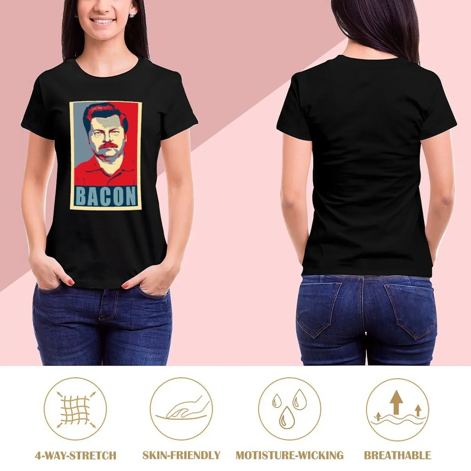 Ron hope swanson T-Shirt shirts graphic tees blacks summer tops quick-drying white t-shirt dress for Women sexy