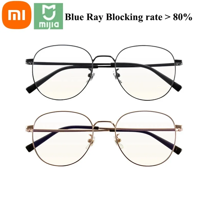 

Xiaomi Mijia Anti-Blue Light Glasses Titanium Lightweight Over 80% Blue Light Blocking Computer Goggles Flat Glasses Eye Protect