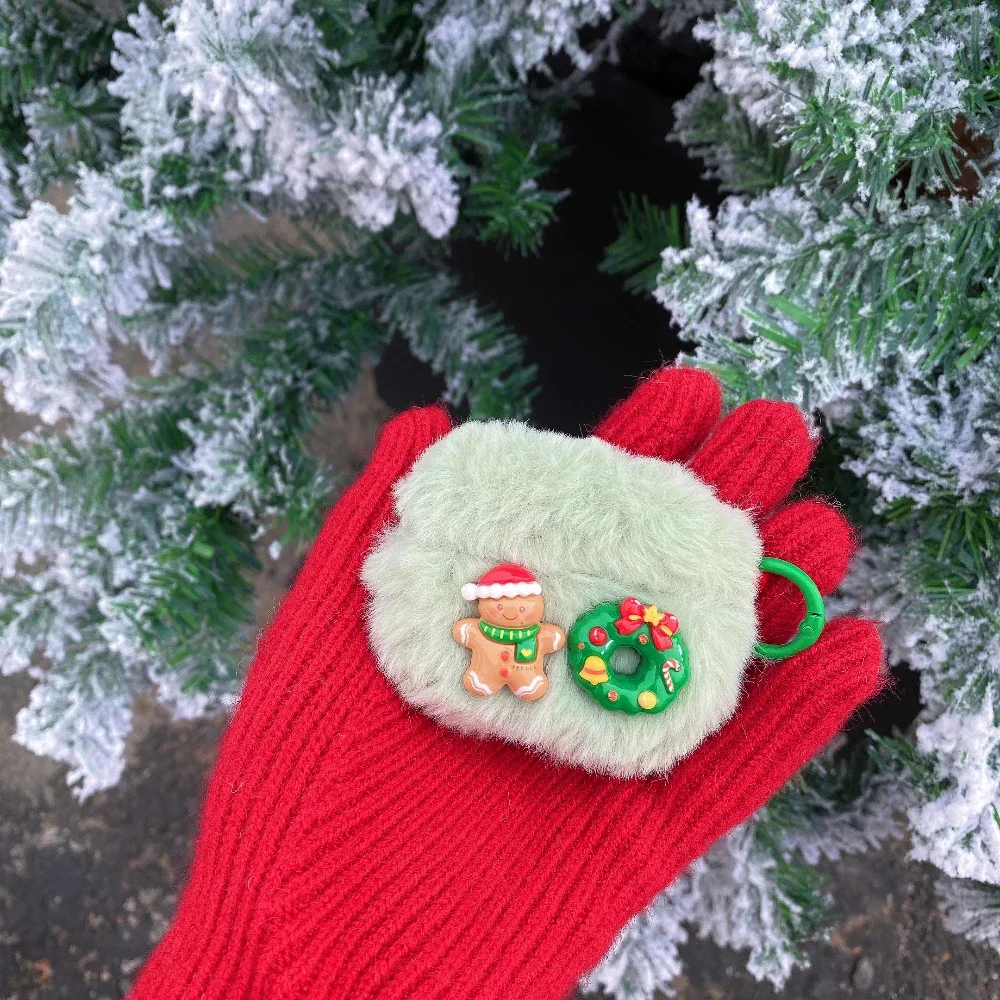 Peluche Fiocco Di Natale Per Apple Airpods 4 3 Airpods 2 Custodia Per Airpods Pro Pro2 Custodia protettiva Custodia protettiva Accessori per auricolari