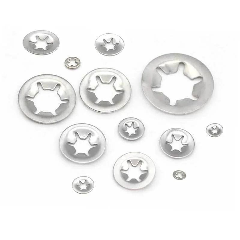 10/50/100Pcs Internal Tooth Locking Washer Star Lcok Plum Bearing Retaining Rings Washers Shaft Snap Ring M2/2.5/3/4/5/6/8/10/12