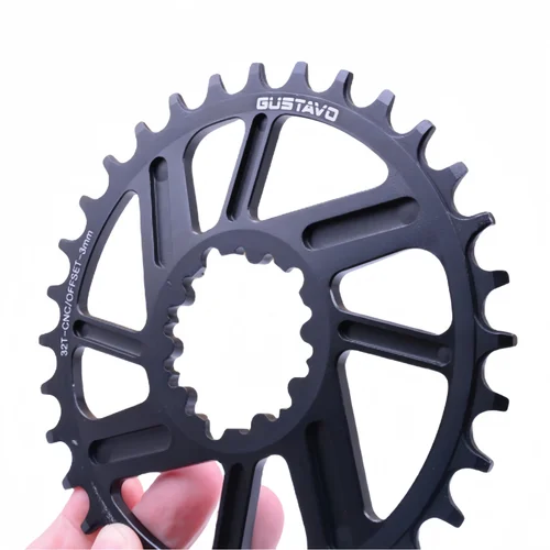 Imagen 2 del producto Plato de bicicleta GUSTAVO, montaje directo de 3 burbujes, desplazamiento de 3MM de ancho, rueda dentada de dientes estrechos, platos y bielas de bicicleta para niños 26T 28T 30T 32T