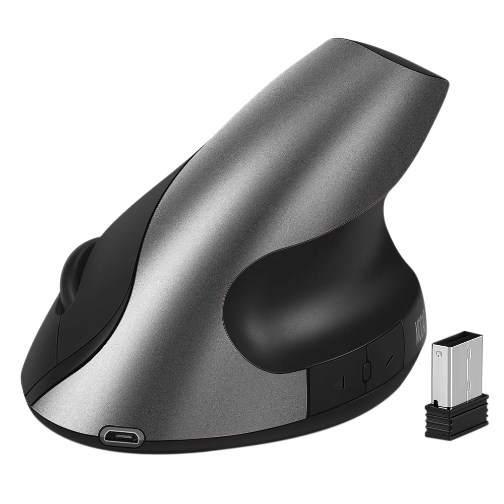 Rechargeable Wireless Vertical Mouse 2.4G High Precision Ergonomic Optical Mouse 3 Adjustable DPI Mute Mice for PC-C