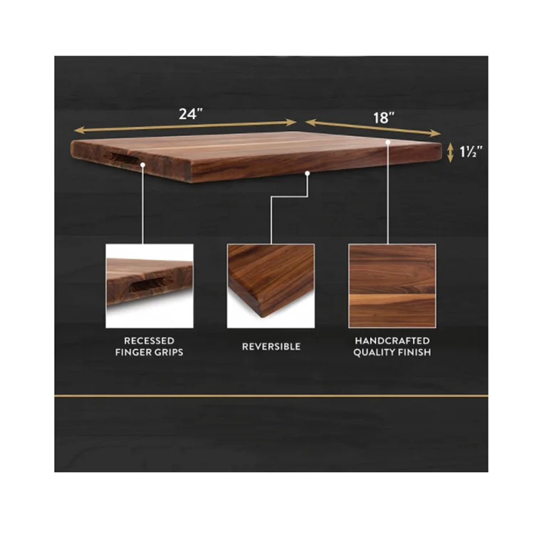 Factory Outlet square big reversible wood chopping board 18