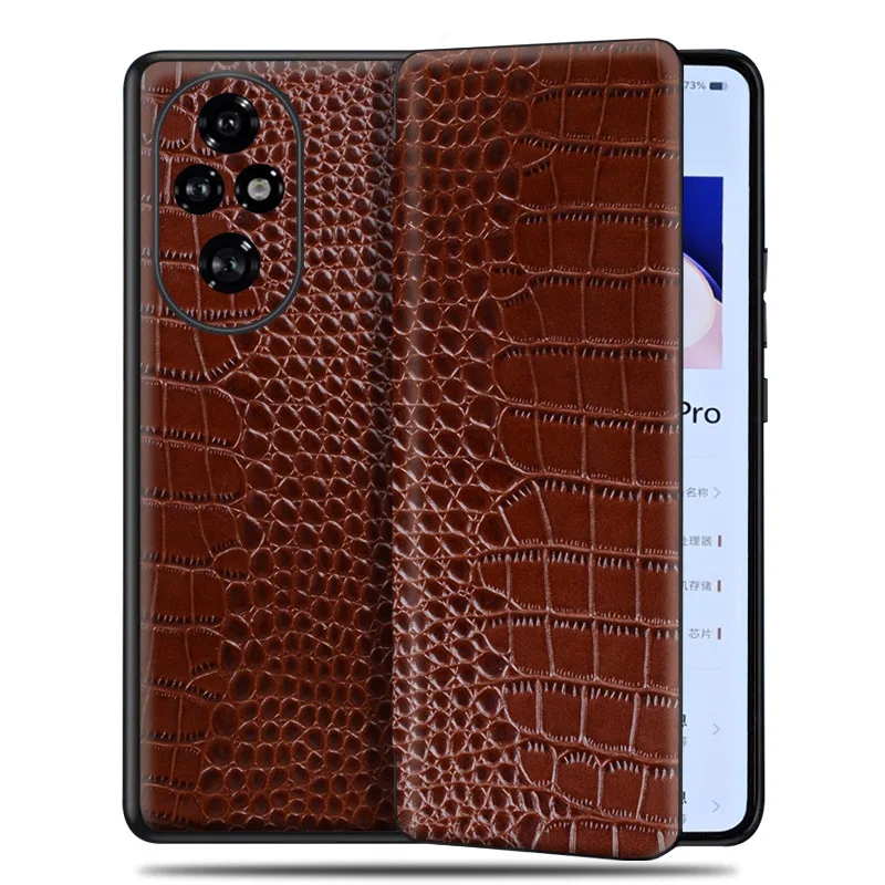 Wobiloo Luxury Genuine Leather Wallet Cover Business Phone Cases For Honor 200 100 Pro Cover Credit Slot Case For Honor200 Pro