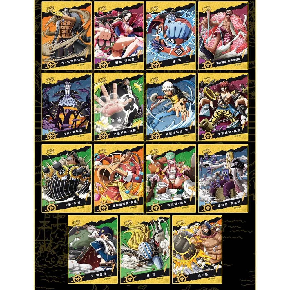 One Piece Cards Collection for Kids New Fourth Emperor Chapter Highly Popular Characters Gold Inlaid Book Thick Card Hobby Gift