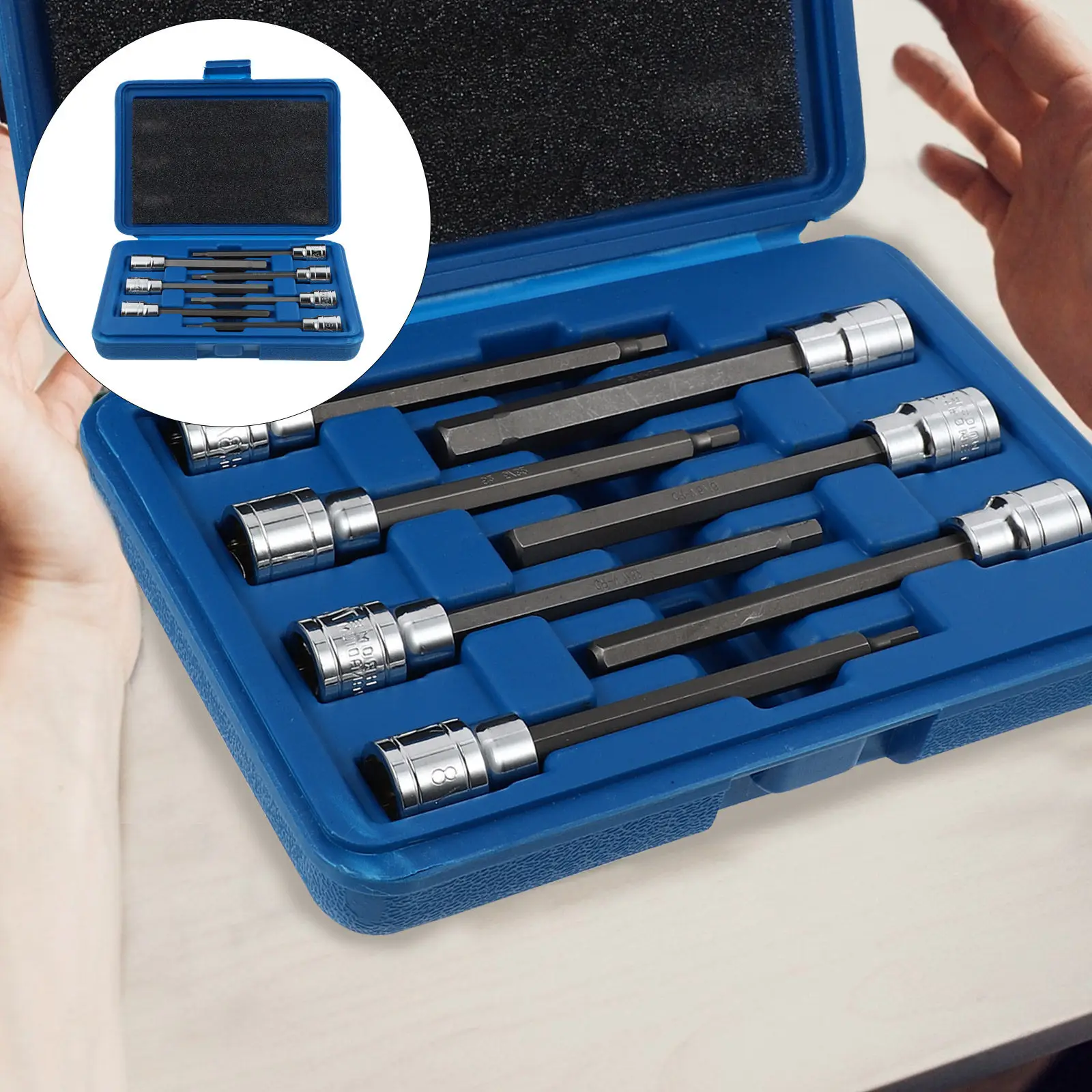 7-pieces-wrench-drill-bit-adapter-set-3-8-hex-extra-long-bits-h-tools-blue-box-durable-practical-industrial-supplies