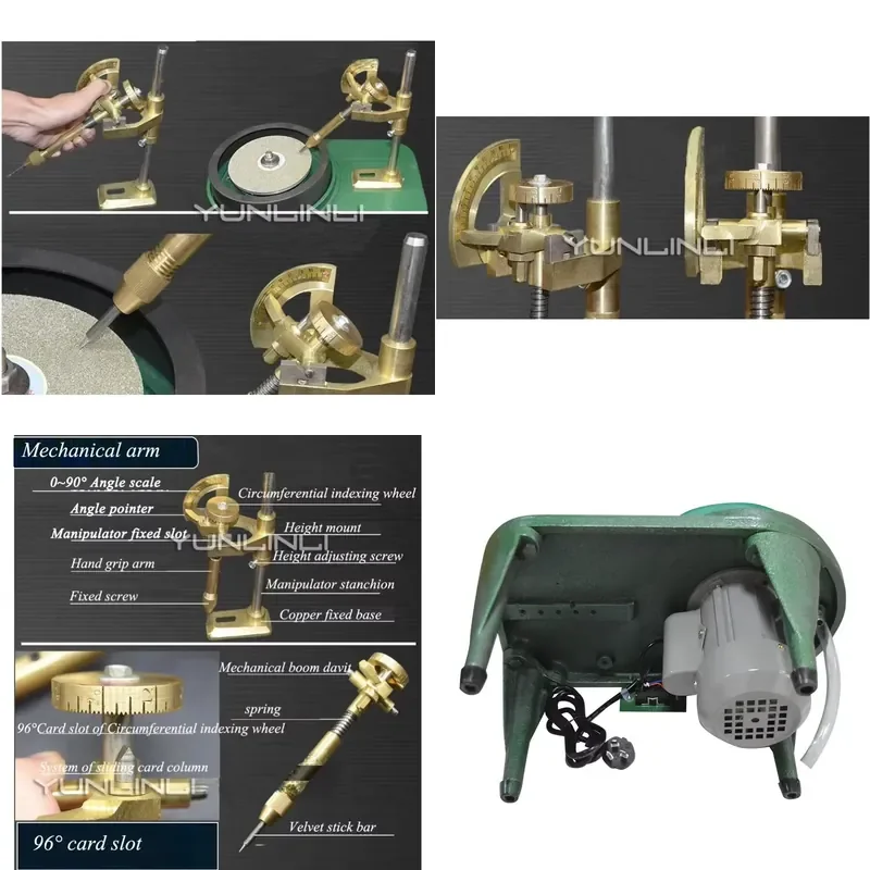 for Gem Faceting Machine Jade Stone Angle Grinder Jewelry Polishing Flat Grinding Wheel Tool for DIY Craft Lapidary Equipment