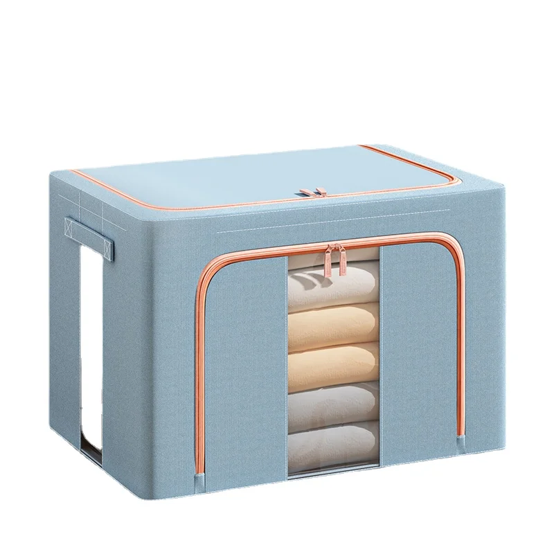 

Clothes Storage Box Household Cotton Linen Fabric Clothing Finishing Box Box Wardrobe Foldable Moving Storage Box