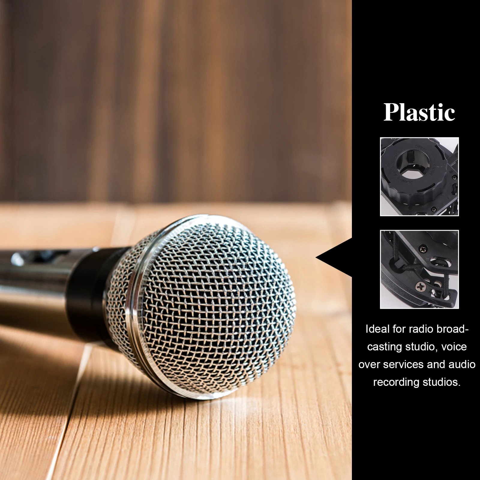 

Condenser Microphone St Shockmount Black Spider Bracket Holder Studio Mount Large Diaphragm Stable Durable Recording