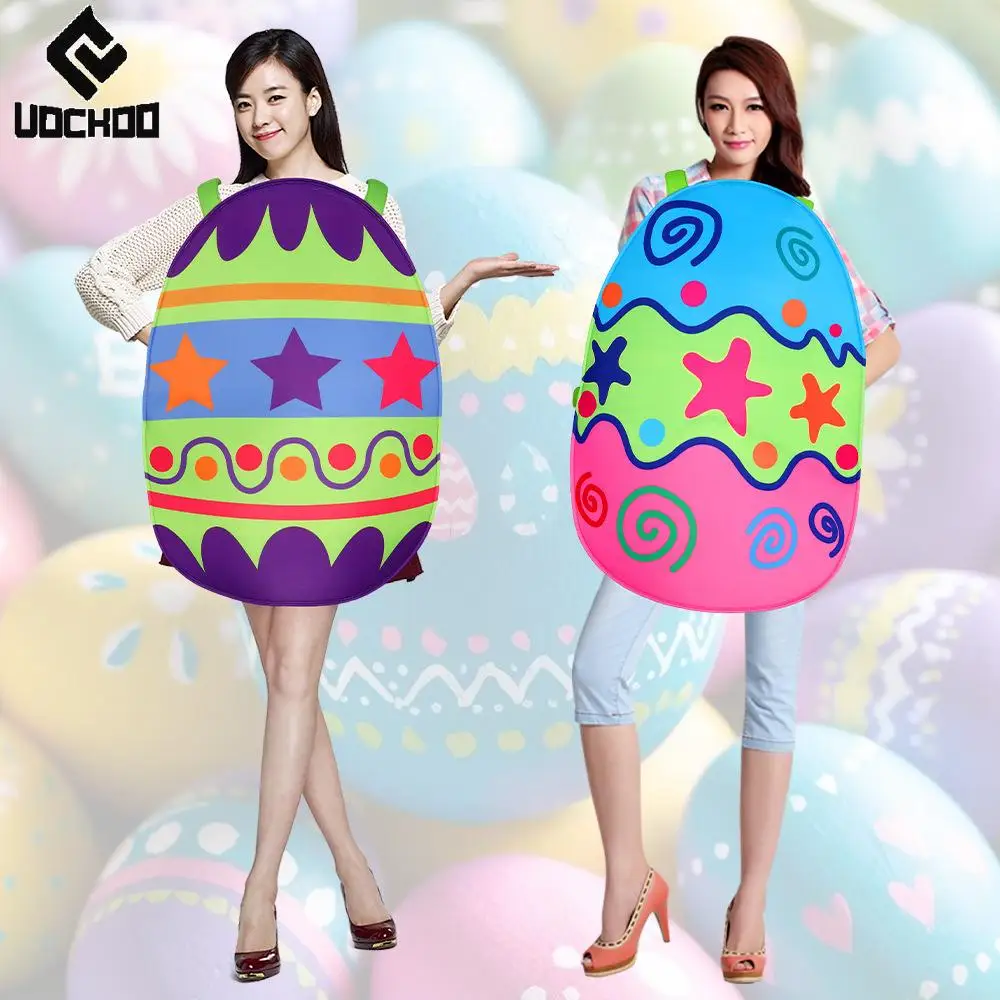 

Pink Easter Egg Tops Funny Puple Egg Cosplay Costume 3D Printing Outfit Carnival Party Wear Festival Couple Dress Up Adult