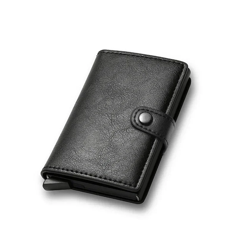 Rfid Creditcardhouder Heren Portefeuilles Luxe Kleine Slimme Portemonnee Metalen Zakelijke Mini Kaarthouder Case Dames Minimalistische Portemonnee voor Heren