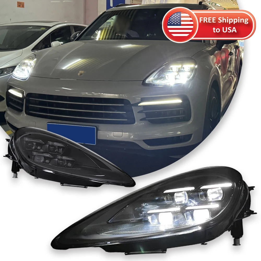 

Car Headlights For Porsche Cayenne 9Y0 Headlamps 2018-2023 Car Lamps Upgrade 2024 Style Plug and Play Auto Accessories