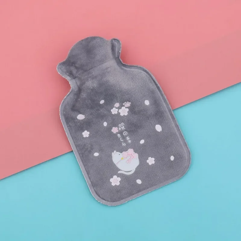 Hot Water Bottle Screw Top Good Sealing PVC Doggy Pattern Cold Weather Indoor Outdoor Mini Hot Compress Bag For Pain Relief Home