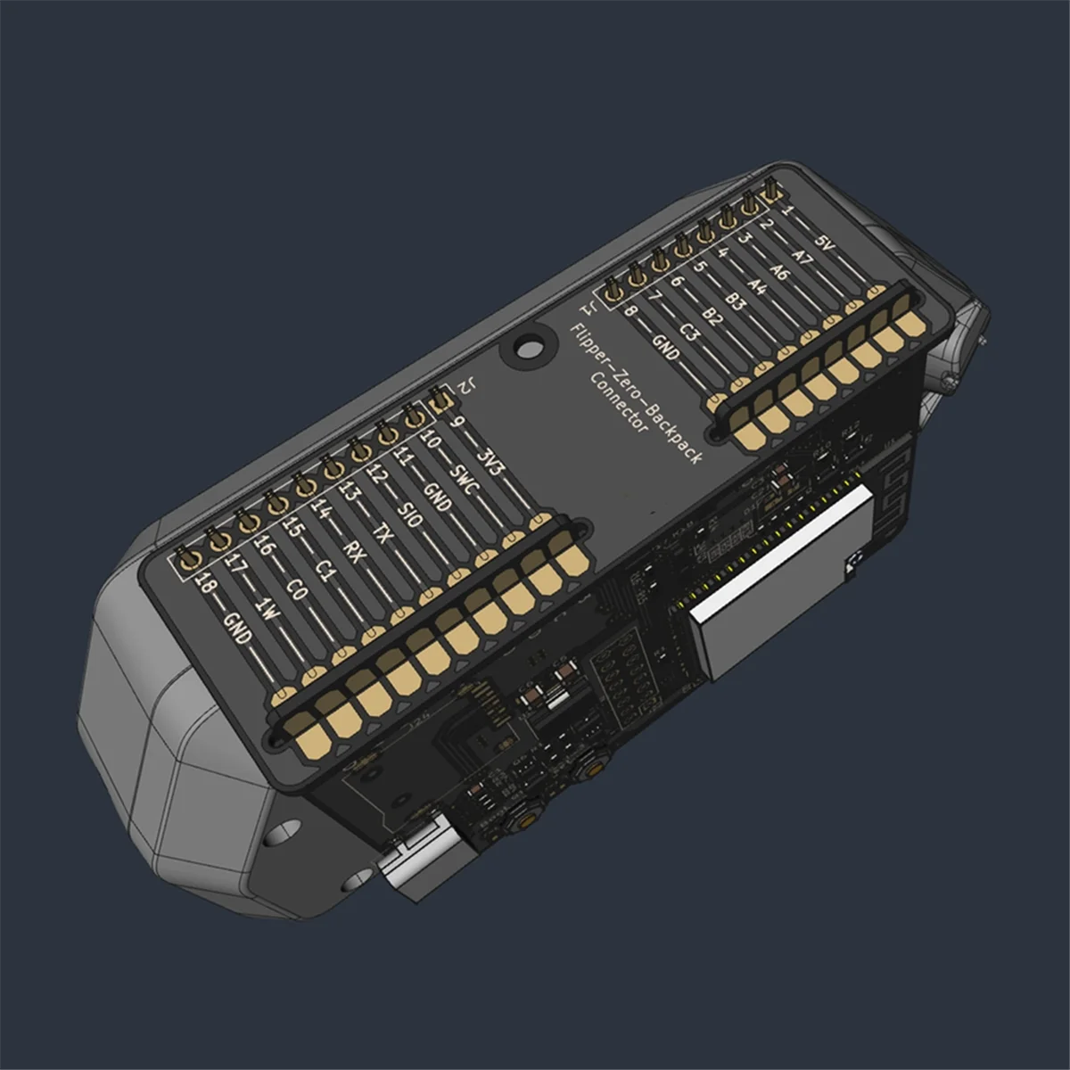 Imagem -03 - Wifi Mochila com um Case Impresso 3d Kit Addon Board Adequado para Flipper Zero Versão Antena Iinterna Esp32