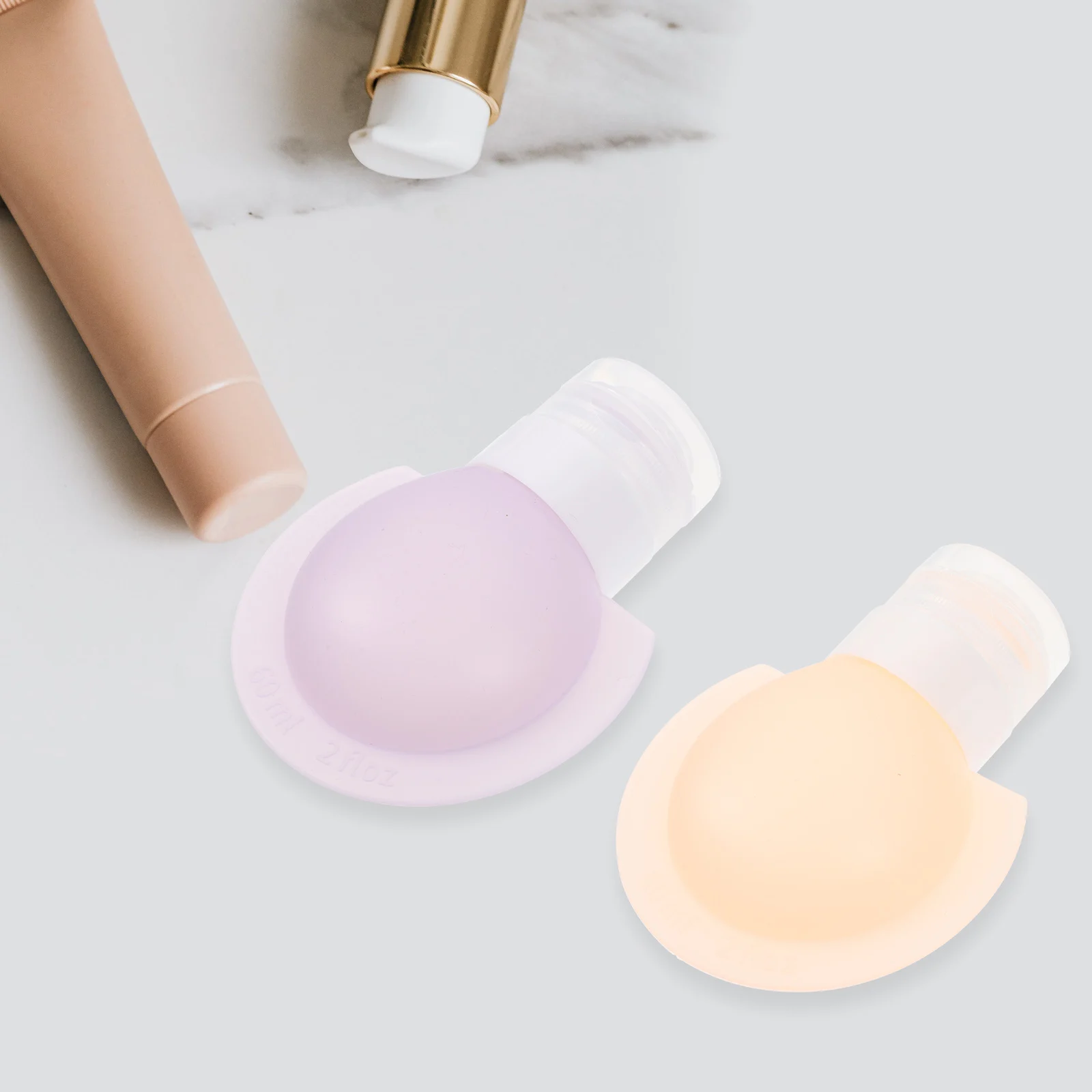 

3pcs Silicone Bottle Set Mini Travel Bottles for Shampoo Toiletries Reusable Empty Leakproof Portable Storage Container