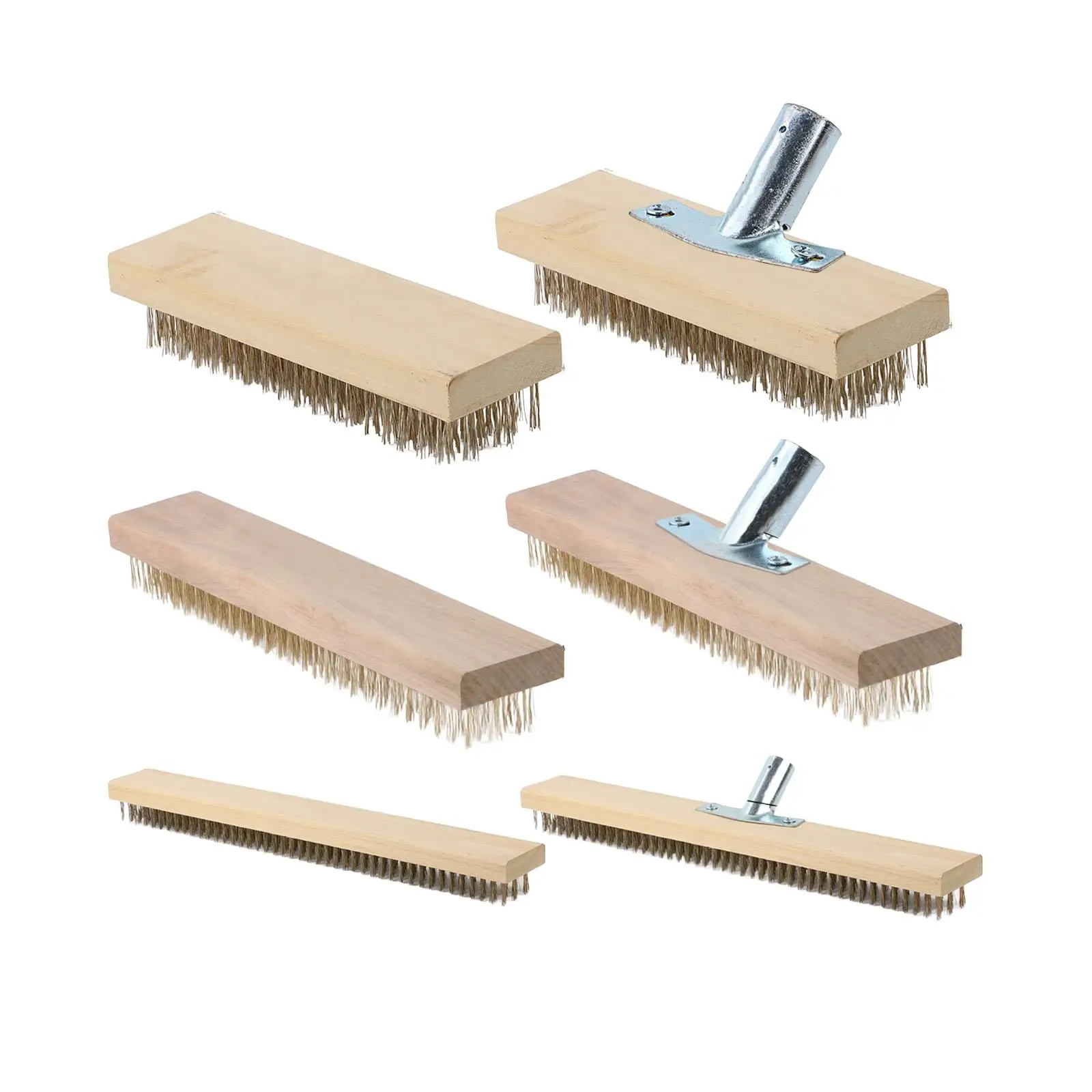 Wire Broom Wire Brush Cleaning Metal Wire Scratch Brushes BBQ Pool Garage Patio Concrete Brush