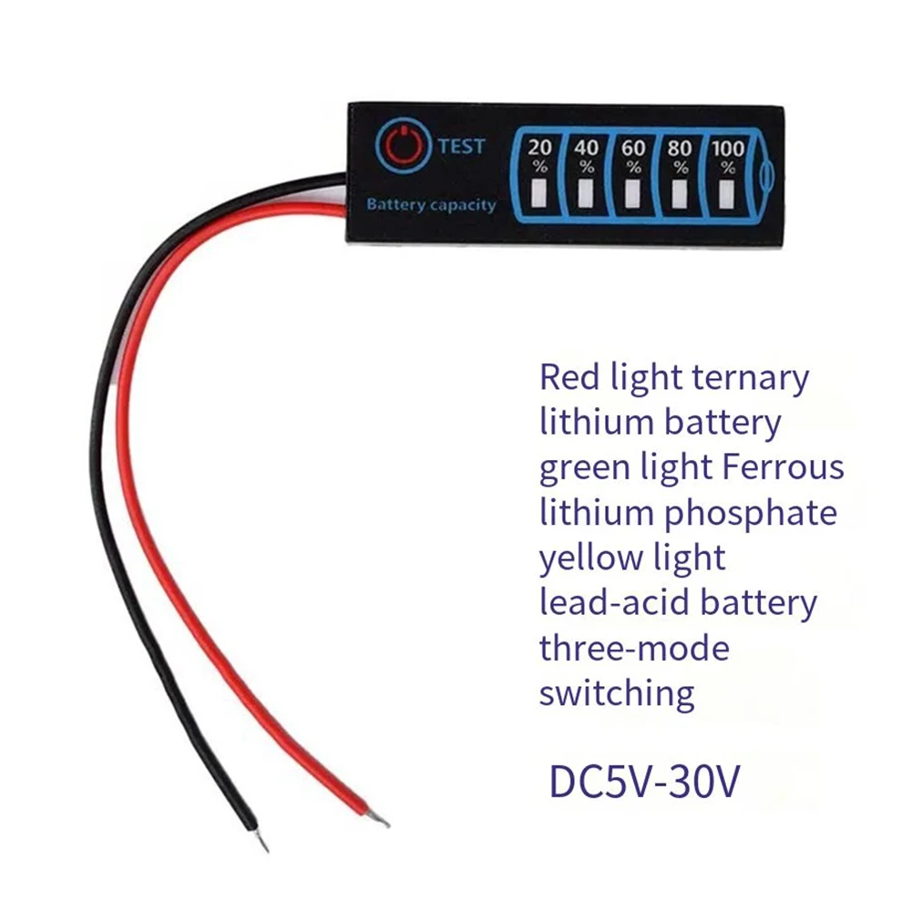 1pc DC 7-55V Battery Charging Indicator LED Indicator Voltage Charging Indicator For Electric Vehicles Energy Storage Systems