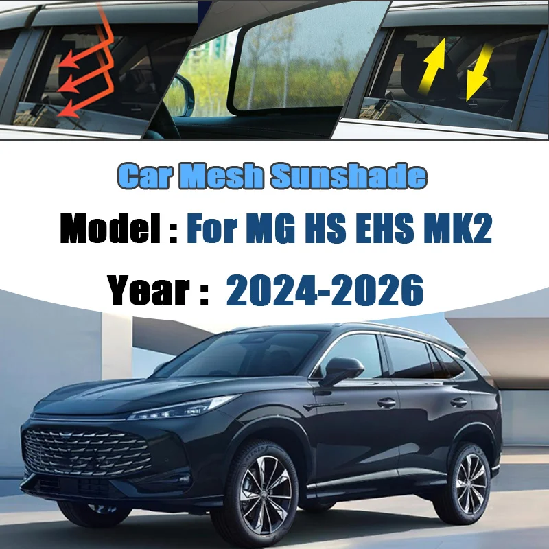 

Солнцезащитная сетка для автомобиля MG HS EHS MK2 2024-2026, Roewe RX5, магнитная шторка на окно, защита от комаров, автоаксессуары