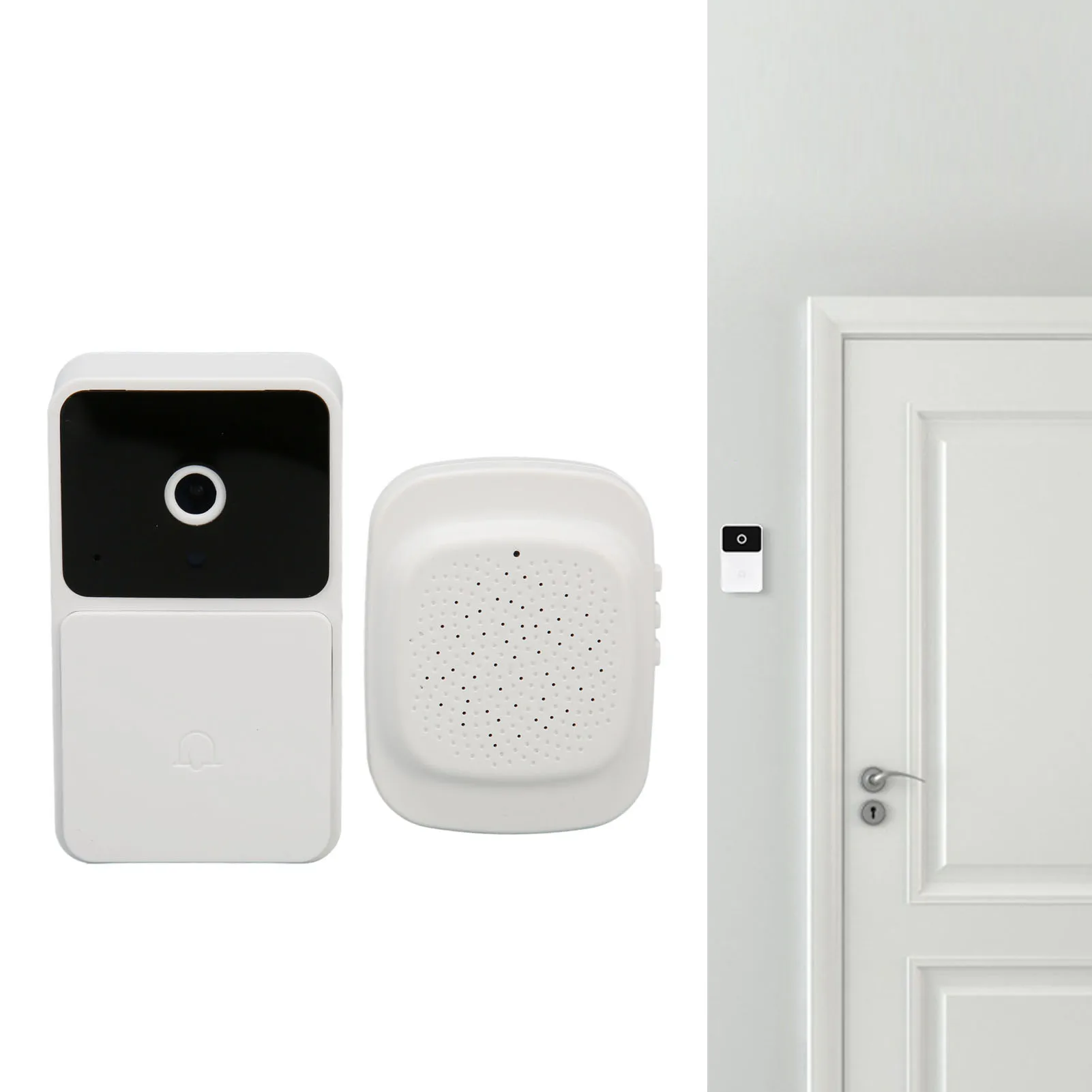 Intercom Doorbell Video Doorbell Smart Video Doorbell 2.4GHZ WiFi Night Vision Voice Change Intercom Doorbell for Home Apartment