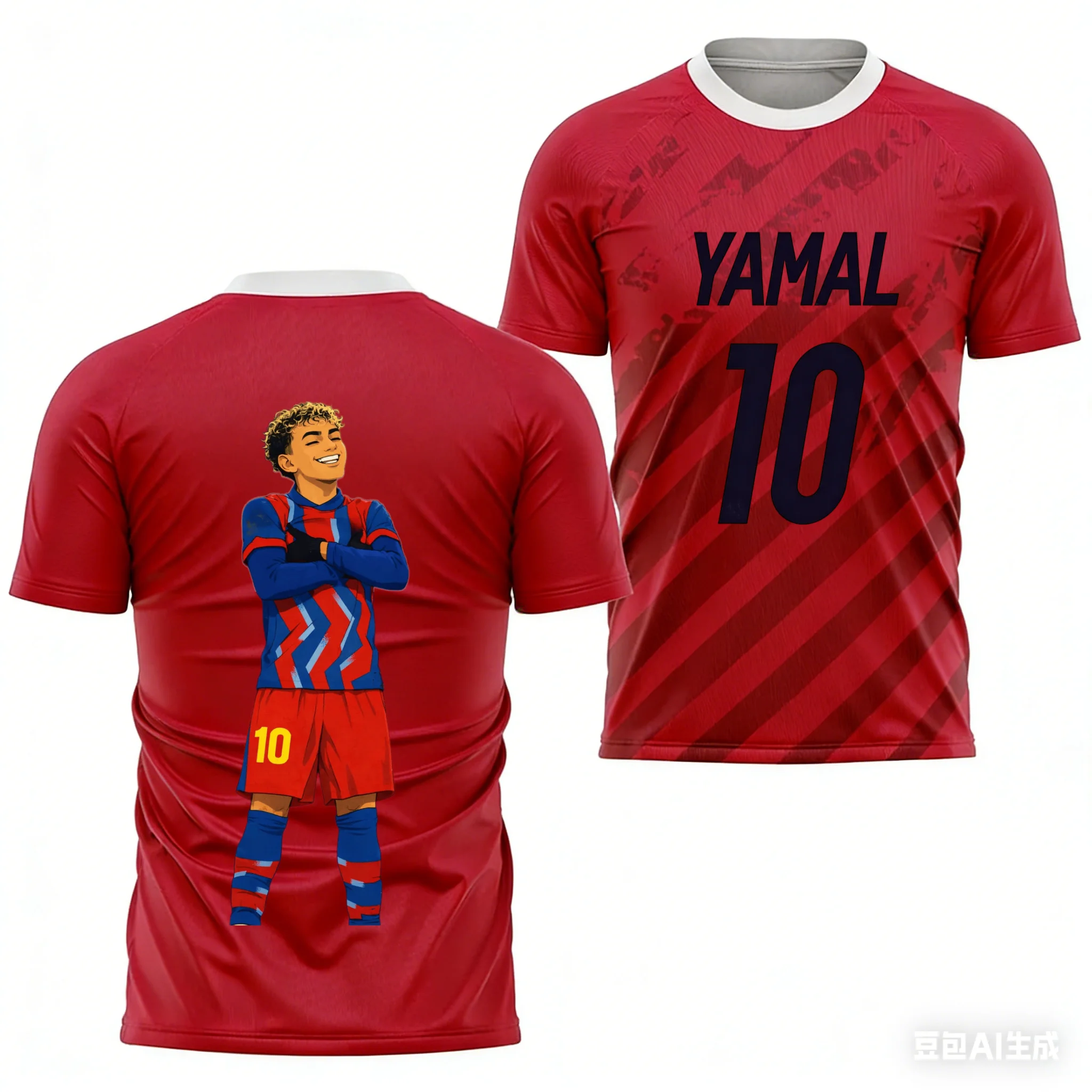 # Yamal 10 #   Fußball-Trainingstrikot Atmungsaktives und Schnelltrocknendes Trikot für Erwachsene/Kinder Sommer-Sport-Trikot in Übergröße Locker Sitzendes T-Shirt