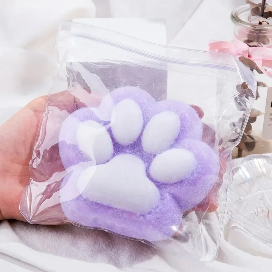 Novo mini brinquedo de espremendo de argila macia, brinquedo de alívio de estresse de pé de gato, mochi fidget, brinquedo de recuperação lenta de silicone para meninas e meninos