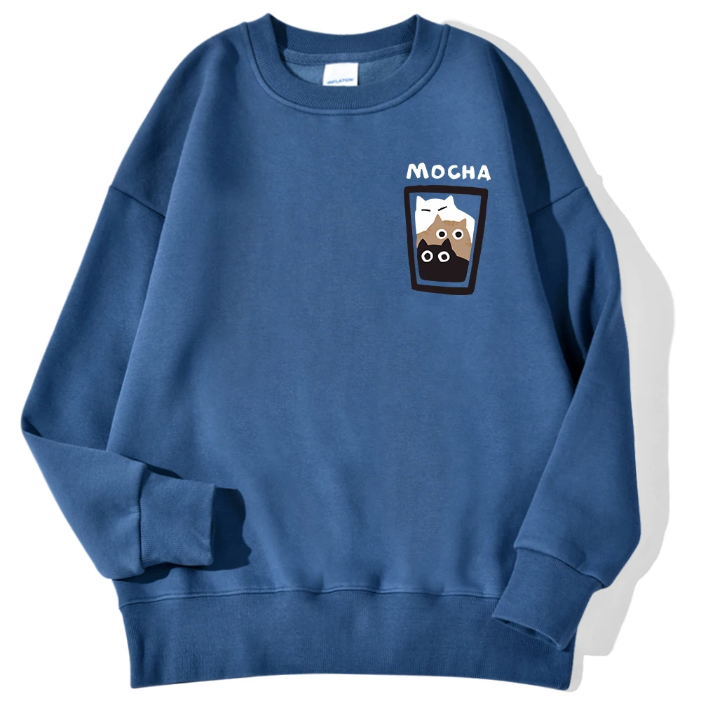 Three Cats In A Coffee Cup Men Hoodies Harajuku Crewneck Hoodie Fashion Oversize Hoody Autumn Comfortable Tracksuit