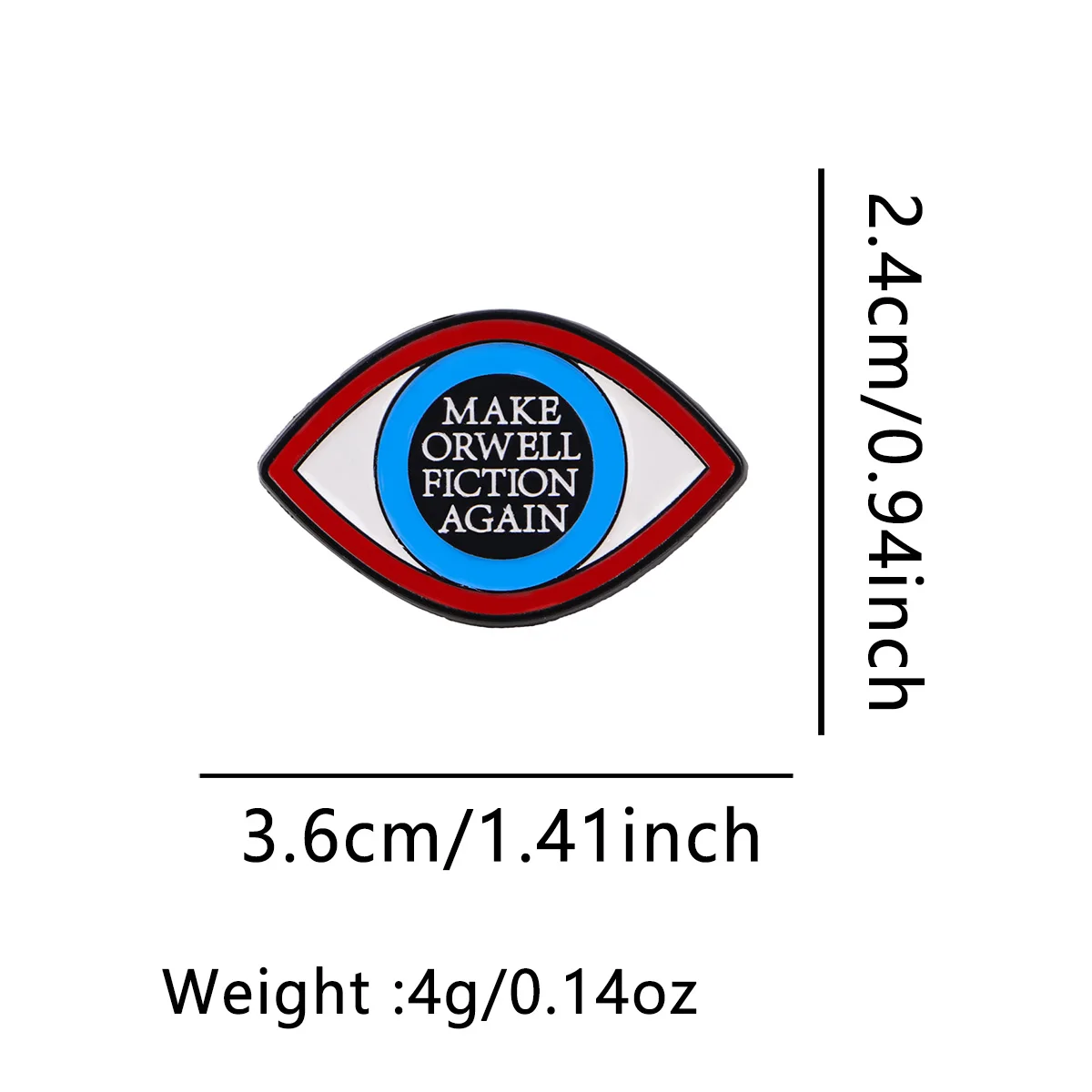 1984 كتاب المينا دبوس التلبيب دبابيس لحقائب الظهر العين إقتباس دبابيس للنساء مجوهرات الأزياء اكسسوارات الأصدقاء هدية