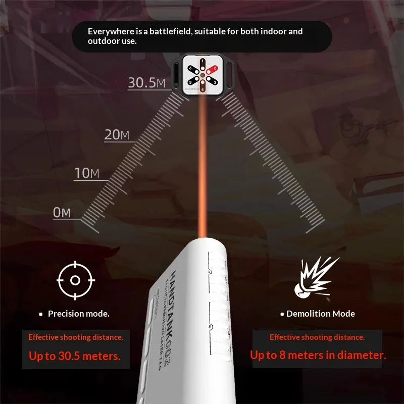 ชุดปืนเลเซอร์แท็ก Original Sharper Image ของเล่นปืนยิงเลเซอร์สำหรับเด็กผู้ชาย ของเล่นปืนไฟฟ้าแบบเสียงและแสง ของเล่นกลางแจ้ง ของขวัญวันเกิด