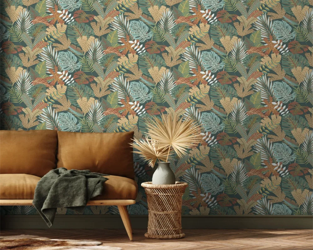 

Обои beibehang с рисунком тропических листьев в скандинавском стиле