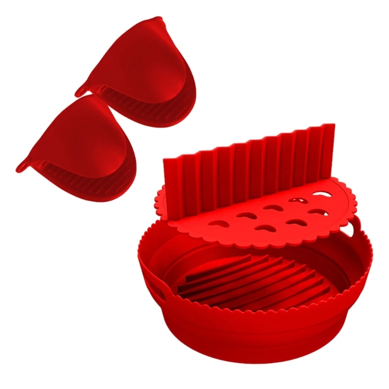 Air Fryers ซิลิโคนตะกร้าแผ่น Square Air Fryers อุปกรณ์ทำอาหาร