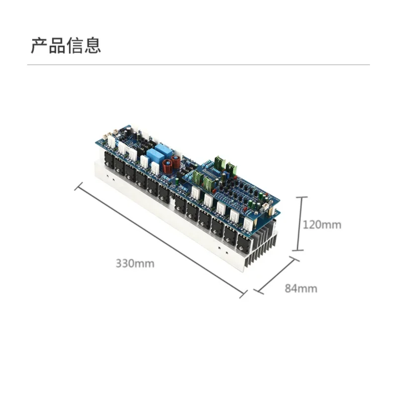 

1000W * 2 Tube 5200 1943 AB1000D High-power HIFI Dual Channel Professional Stage Amplifier Board