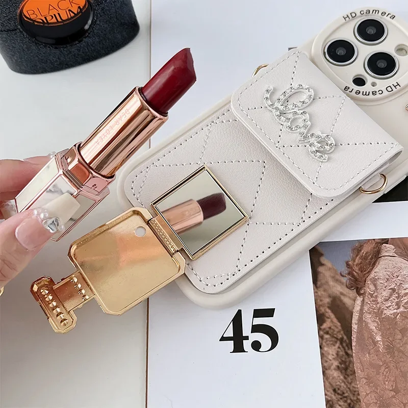 حافظة جلدية كروس لهاتف آيفون 17 اير 16 15 14 11 برو ماكس 13 12 ميني 7 8 بلس محفظة حامل بطاقة الغطاء الواقي للنساء