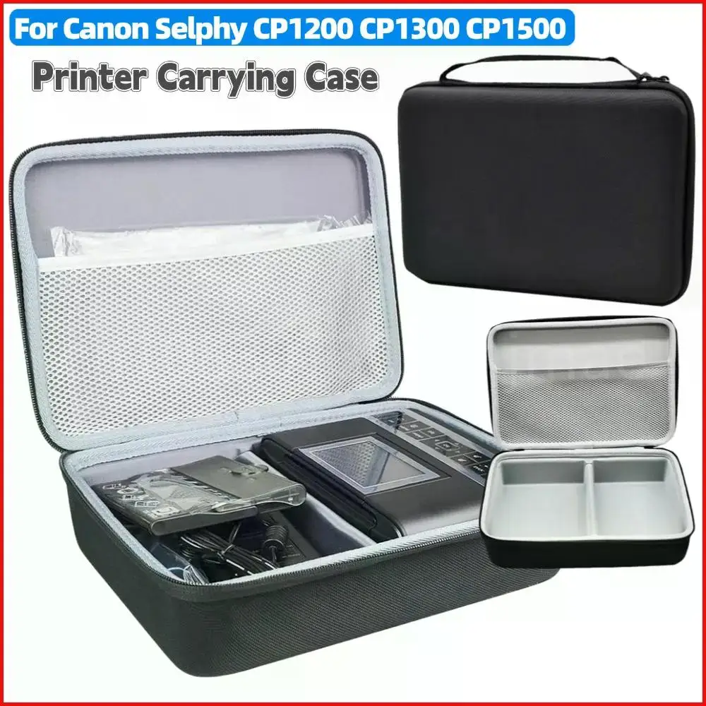 

Чехол для переноски, совместимый с Canon Selphy CP1200 CP1300 CP1500, беспроводной компактный фотопринтер, сумка-органайзер, противоударный чехол