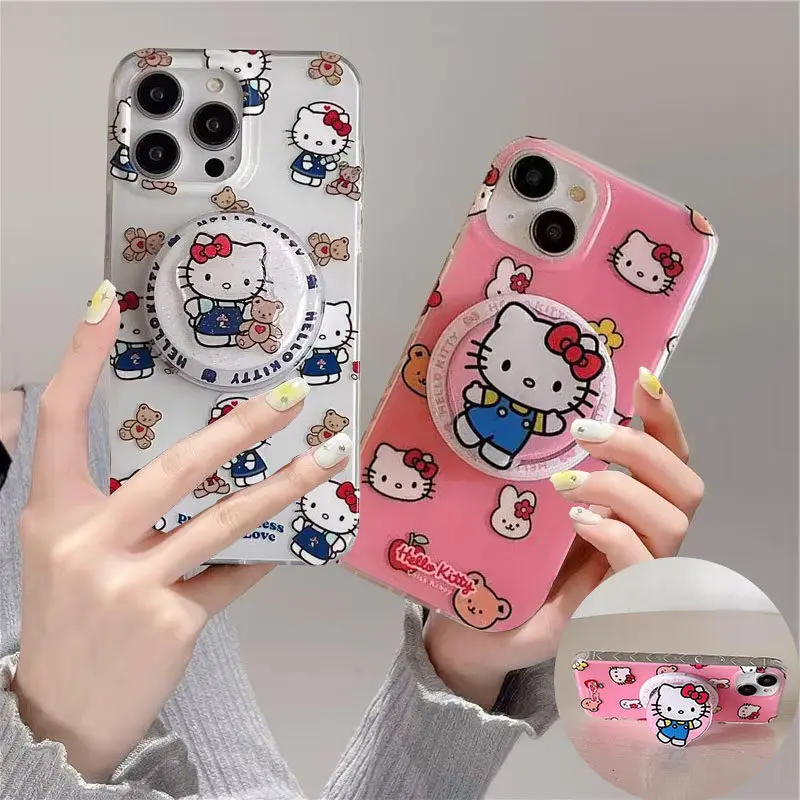 Support magnétique Magsafe pour iPhone, charge sans fil, Hello Kitty, boîtier de téléphone pour iPhone 16, 12, 15, 14, 13, 11 Pro Max, 8 Plus, Poly XS Sanurgente Case